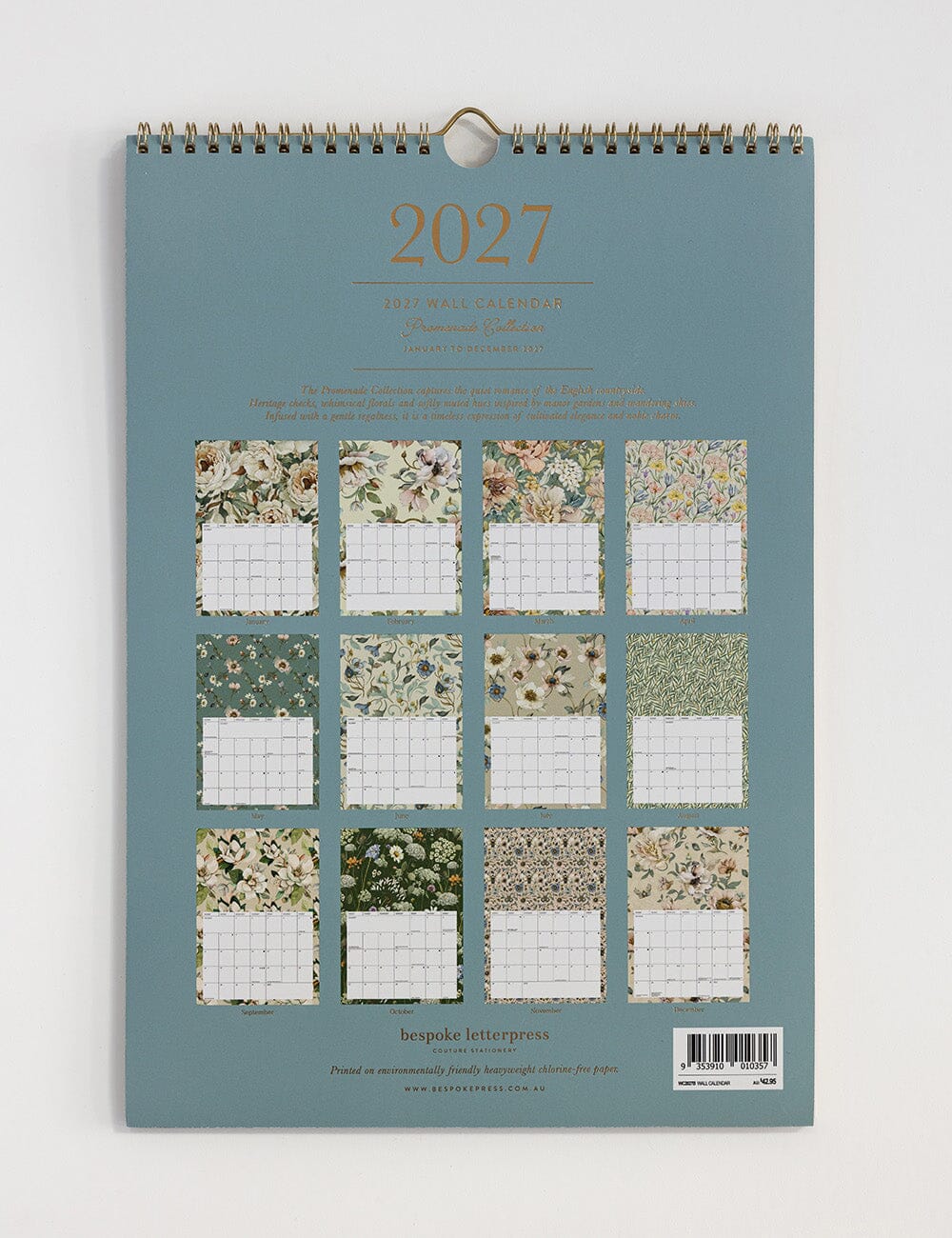 2027 Wall Calendar - Promenade