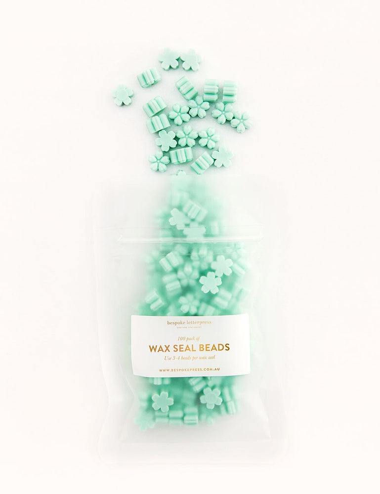 Wax Seal Beads- Blue Mint