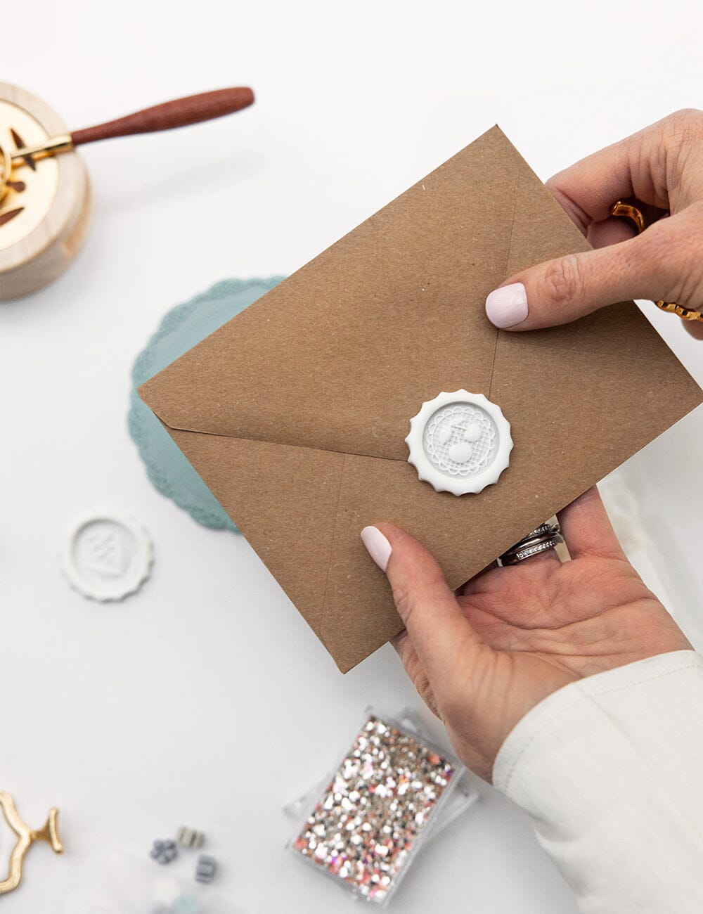 Wax Seal Stamp - Cherry Lattice