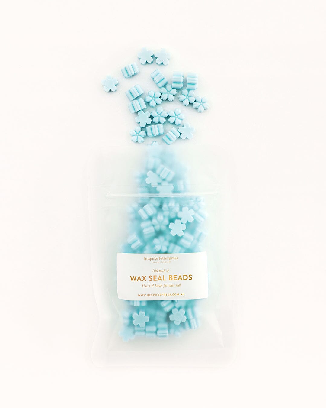 Wax Seal Beads- Arctic Blue Bespoke Letterpress 
