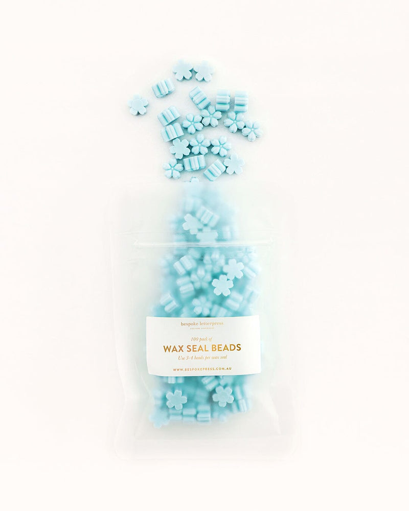 Wax Seal Beads- Arctic Blue Bespoke Letterpress 