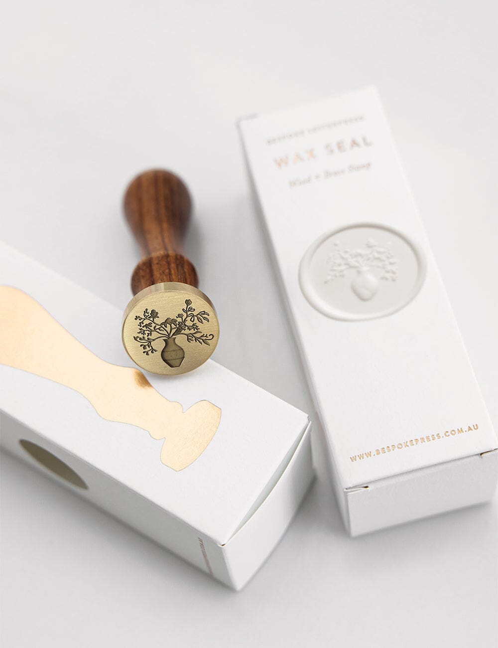 Wax Seal Stamp - Vase of Flowers Wax Seal Bespoke Letterpress 