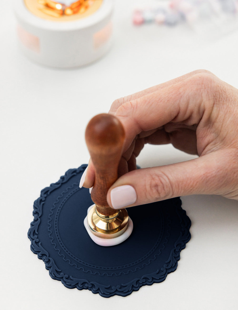 Wax Silicone Mat - Navy
