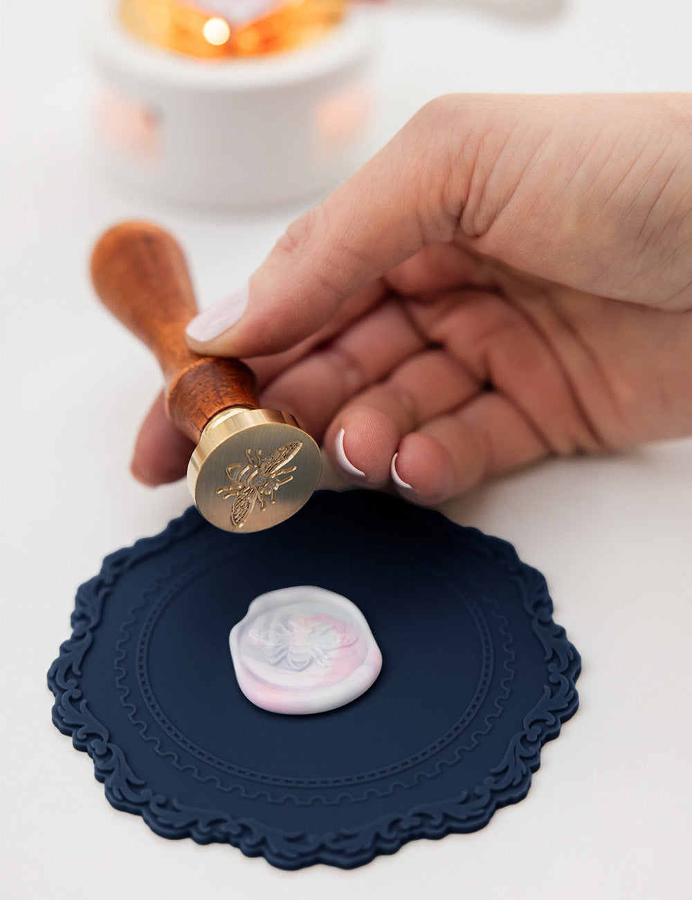 Wax Silicone Mat - Navy