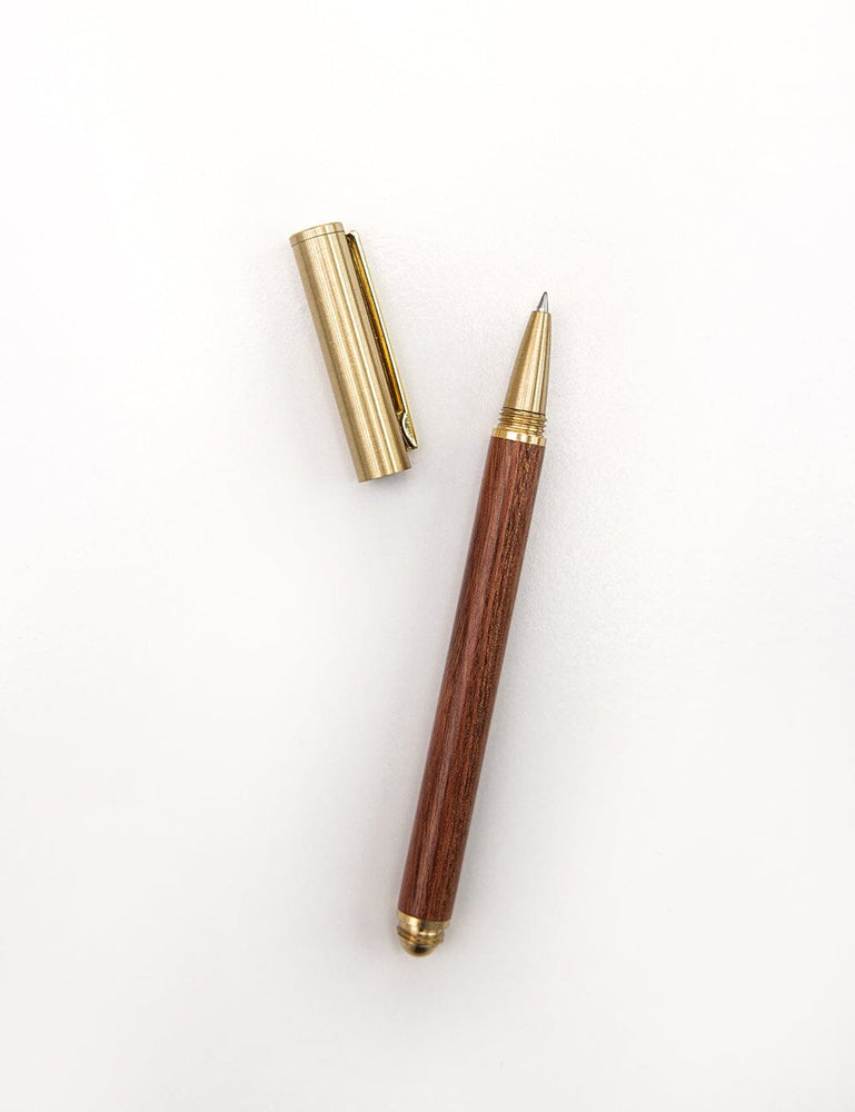 Wood Brass Pen (Boxed) Pens Bespoke Letterpress 