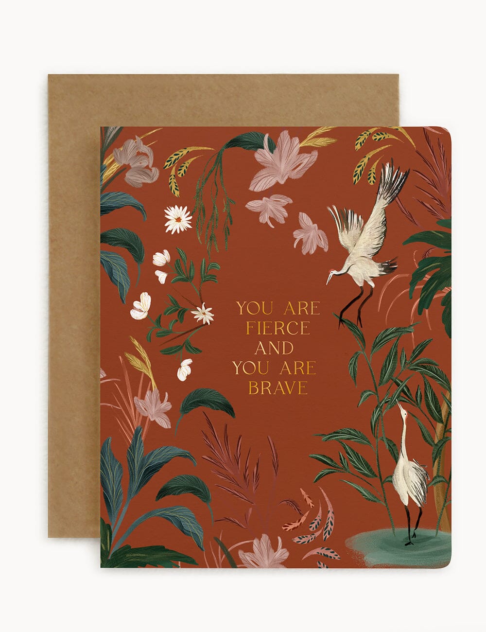 You are fierce and you are brave Greeting Card Greeting Cards Bespoke Letterpress 