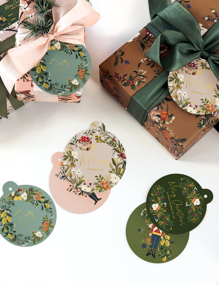 Christmas Nutcracker Bauble Tags - 12 pack Gift Tags Bespoke Letterpress 