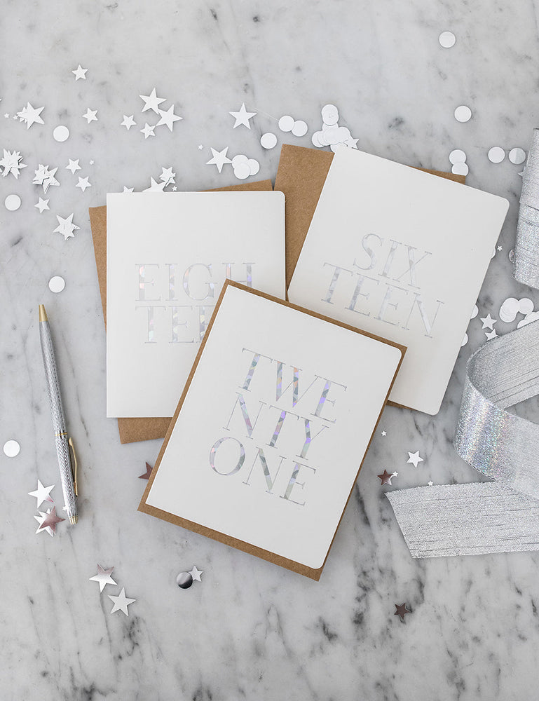 Sixteen (16) Greeting Cards Bespoke Letterpress 