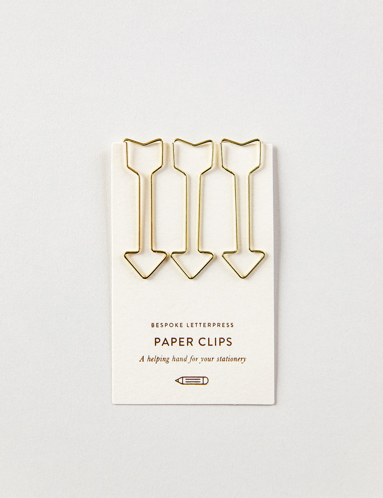 3pk Arrow Paperclips Bespoke Letterpress 