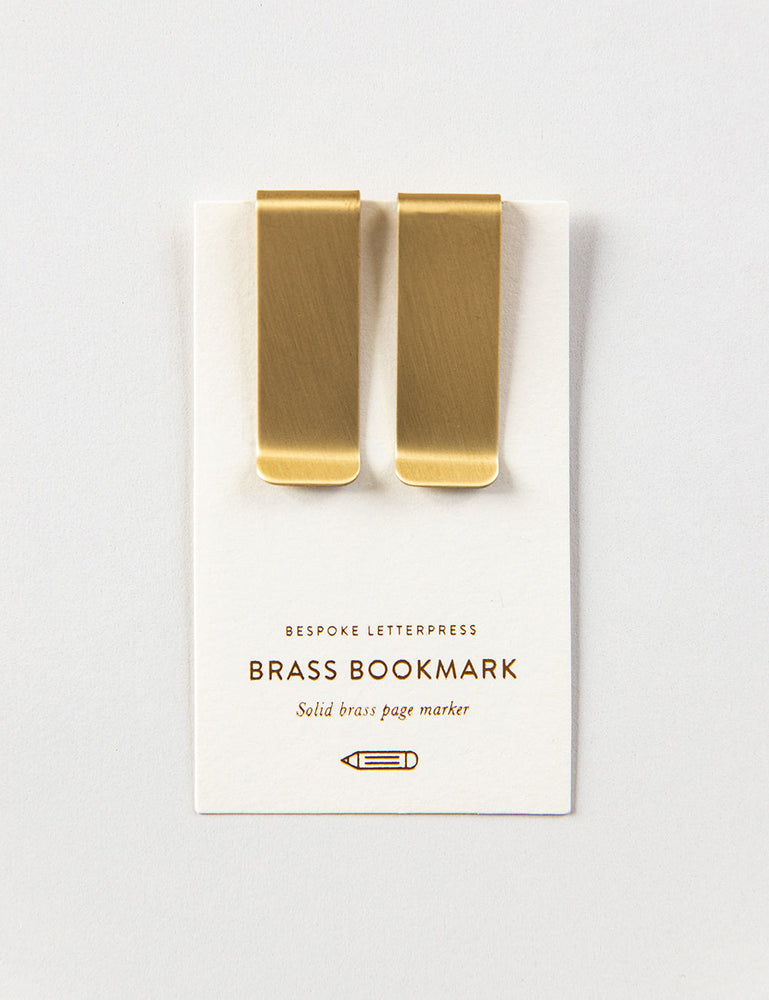 2pk Brass Bookmark / Paperclips Bespoke Letterpress 
