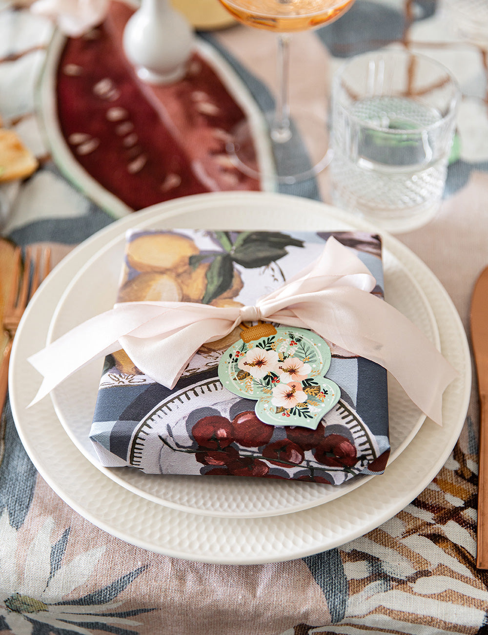 6pk Christmas Gift Tags Blue Ornament