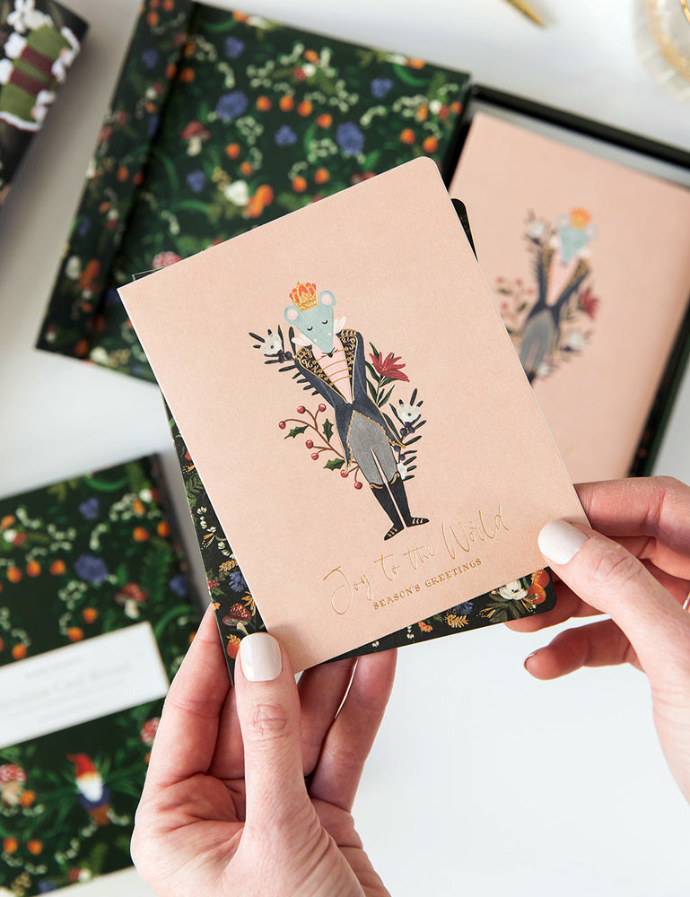 10 Pack Greeting Card Boxset - Olive Christmas Greeting Cards Boxset Bespoke Letterpress 