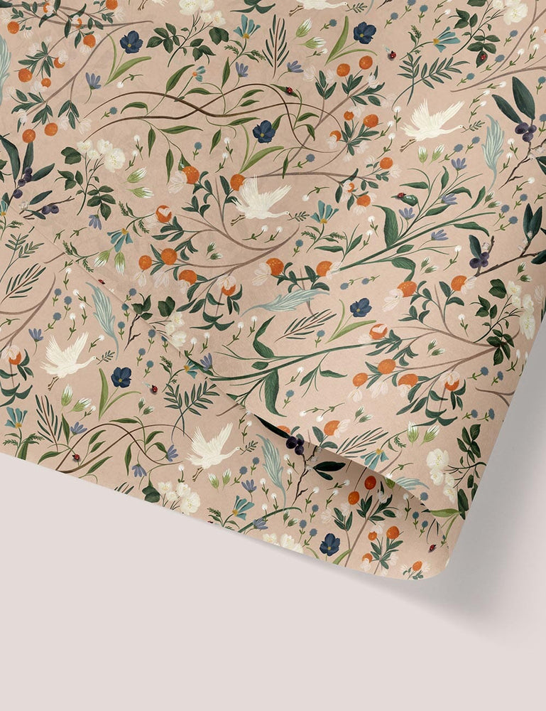100pk Tissue Paper - Cranes Gift Wrap Bespoke Letterpress 