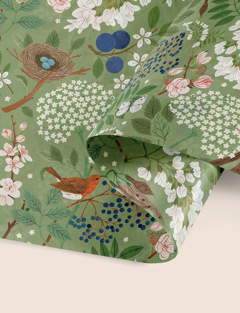 100pk Tissue Paper - Flowering Trees Gift Wrap Bespoke Letterpress 