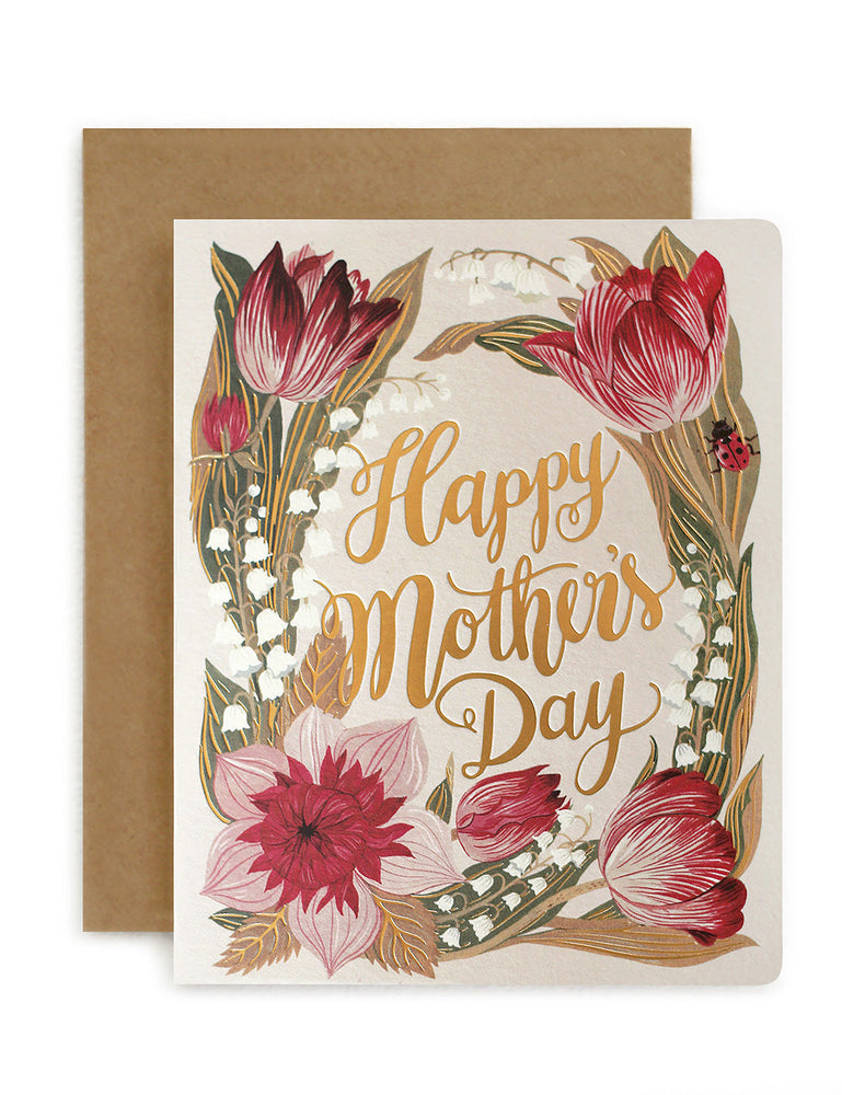 Folk 'Happy Mother's Day' Greeting Card