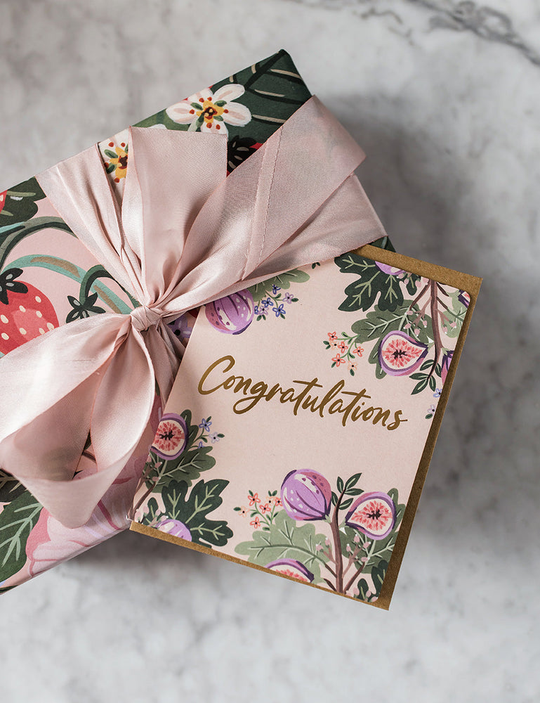 Congratulations - Fig Greeting Cards Bespoke Letterpress 