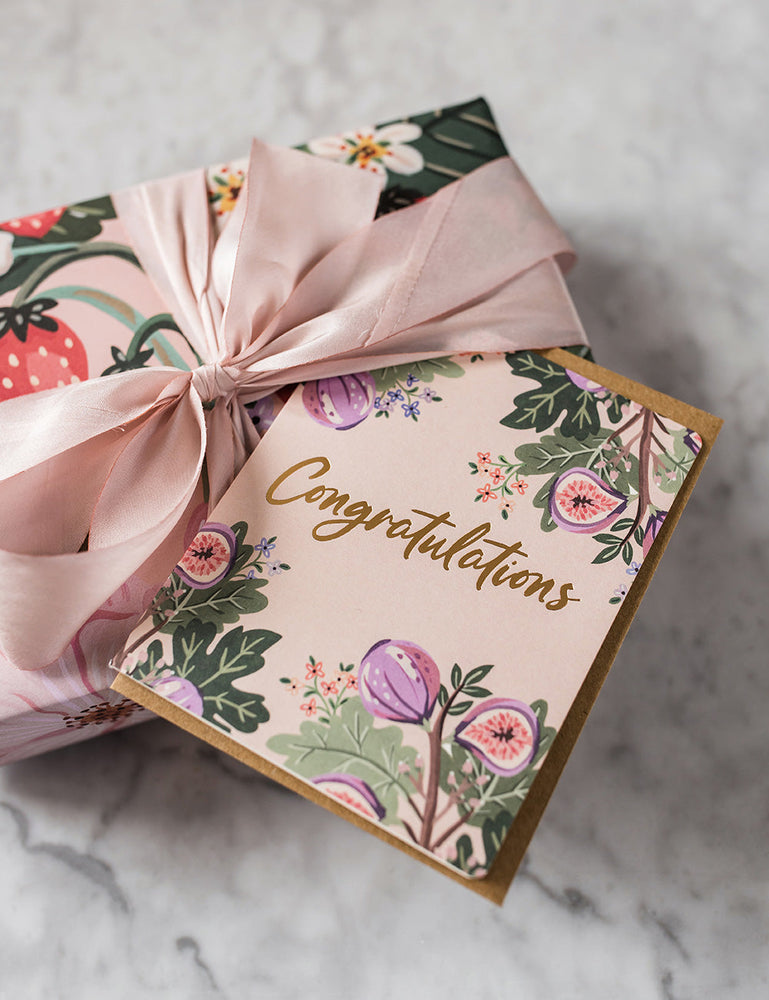 Congratulations - Fig Greeting Cards Bespoke Letterpress 