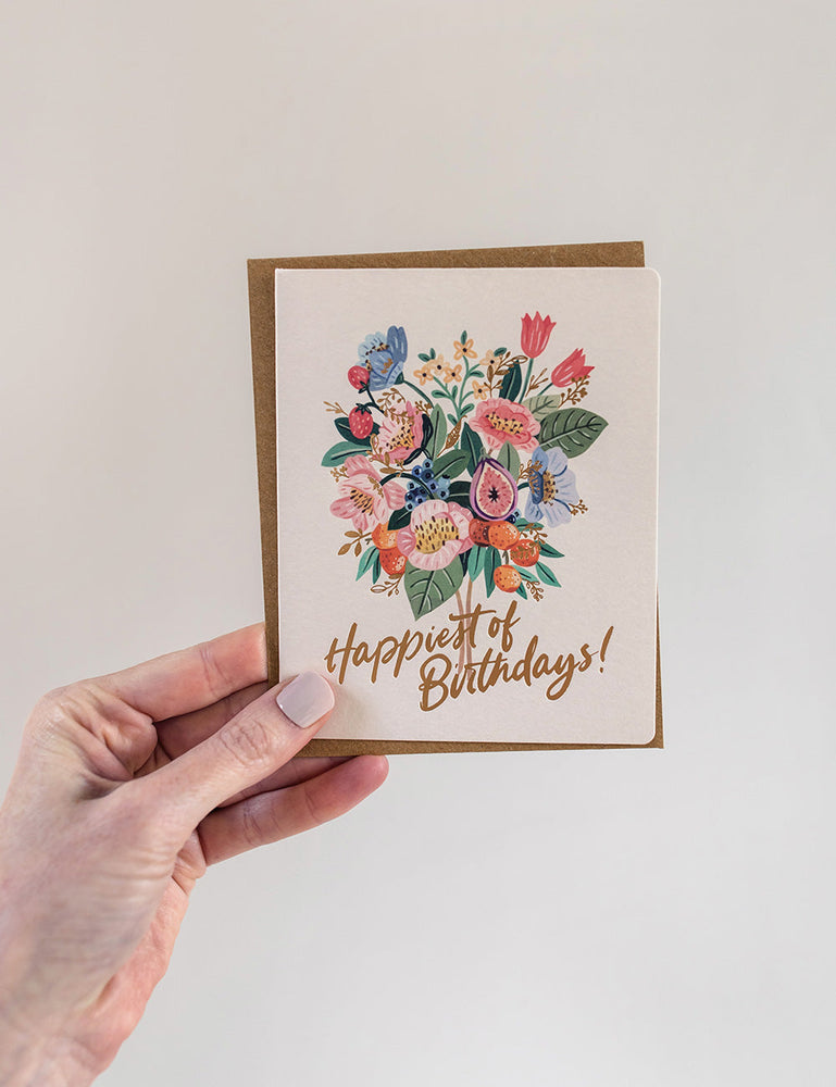 Happiest of Birthdays - Fruit Bunch Greeting Cards Bespoke Letterpress 