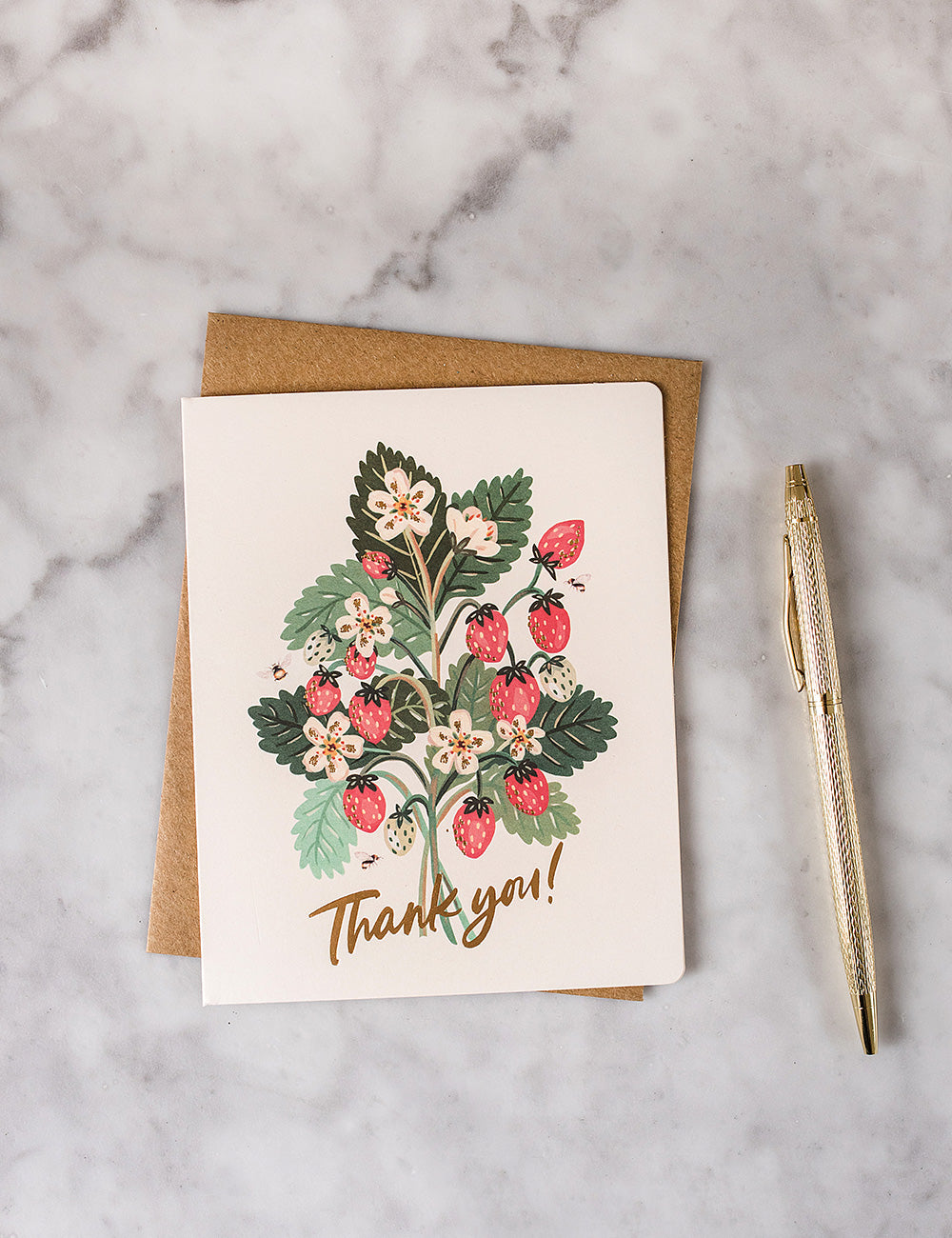 Thank You - Strawberries Greeting Card