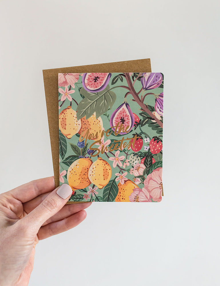 You're The Sweetest - Summer Fruits Greeting Cards Bespoke Letterpress 