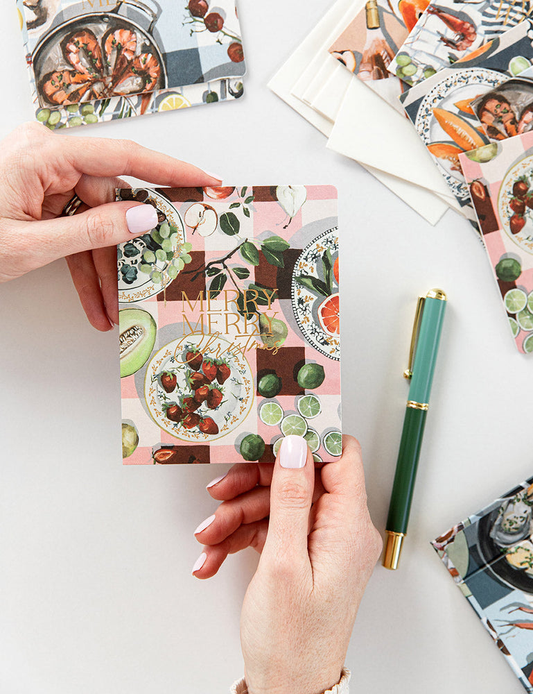 The Christmas Table Greeting Card Boxset (12 cards) Bespoke Letterpress 