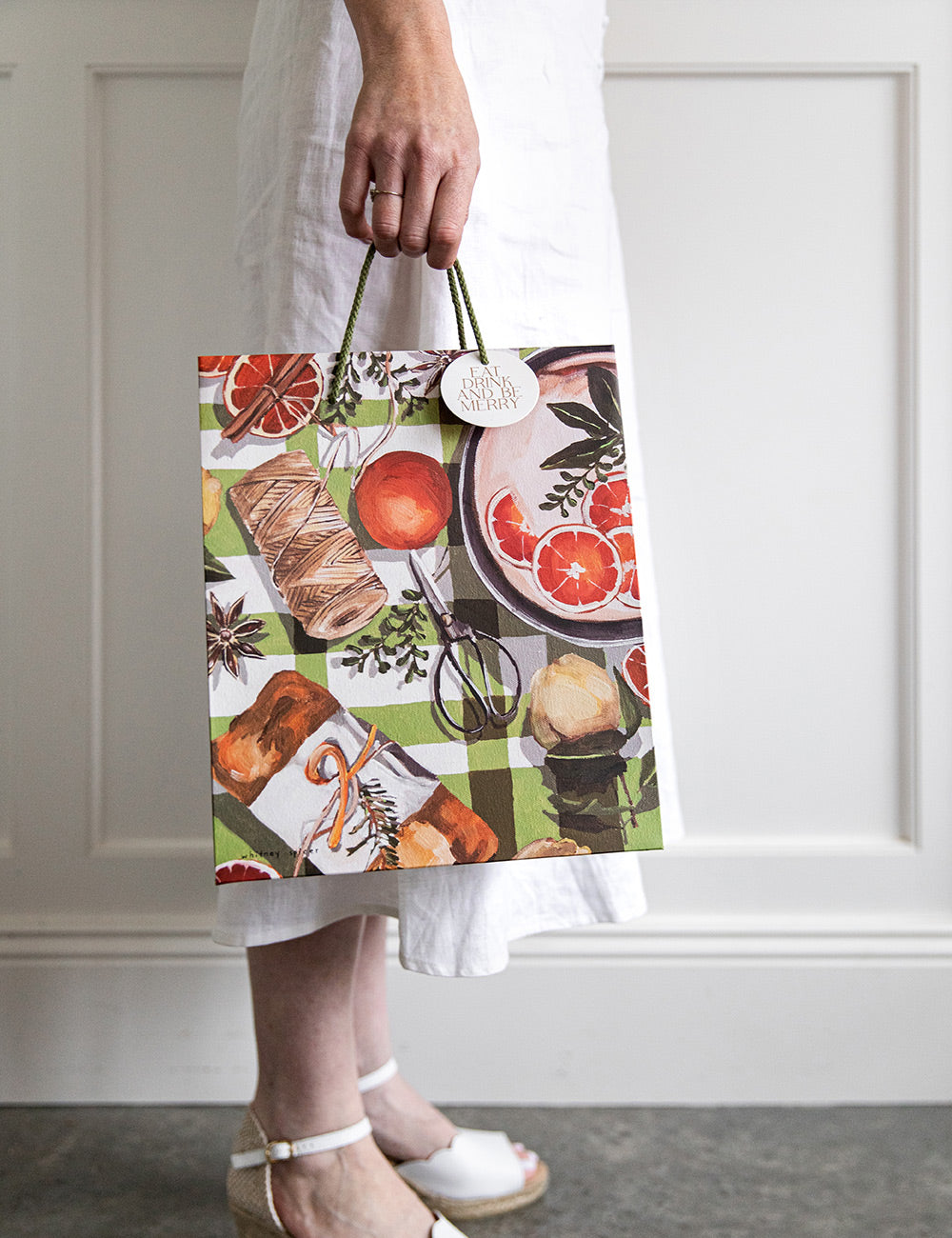 Oranges Large Gift Bag Gift Bag Bespoke Letterpress 