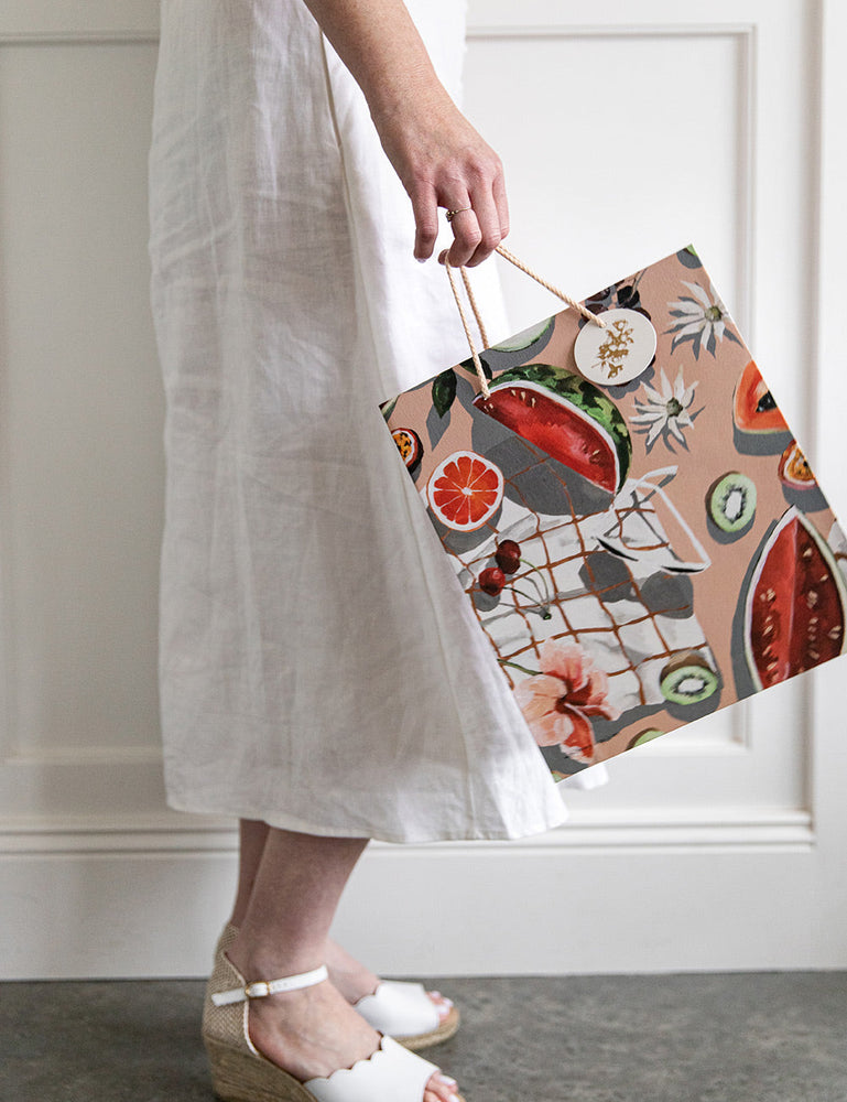 Summer Picnic Large Gift Bag Gift Bag Bespoke Letterpress 