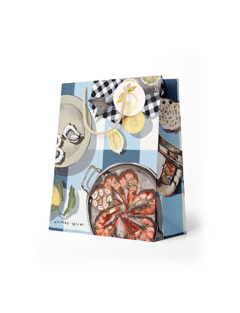 Small Gift Bag - Crab & Squid Bespoke Letterpress 