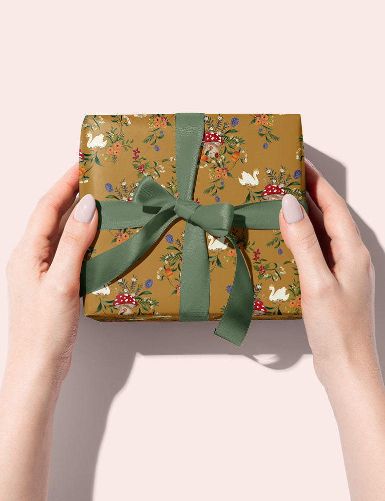 Pears / Swan Queen 6pk Gift Wrap Bespoke Letterpress 