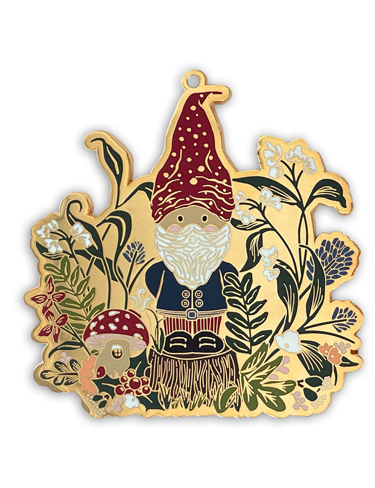Fine Enamel Christmas Ornament - Gnome