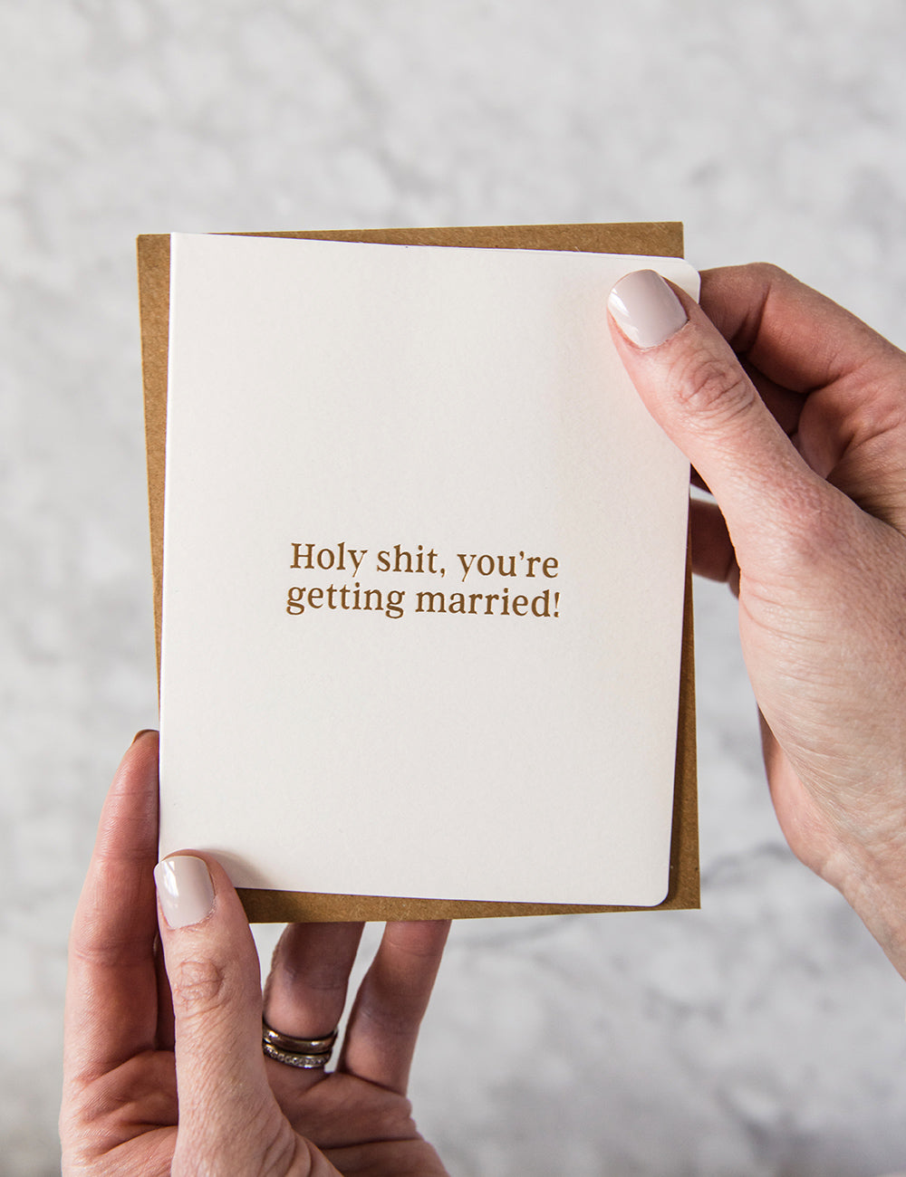 Holy Shit, youre getting married! Greeting Card