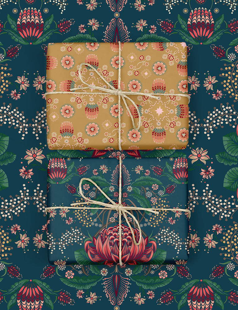 Kaledidoflora / Banksia 100pk Gift Wrap Bespoke Letterpress 