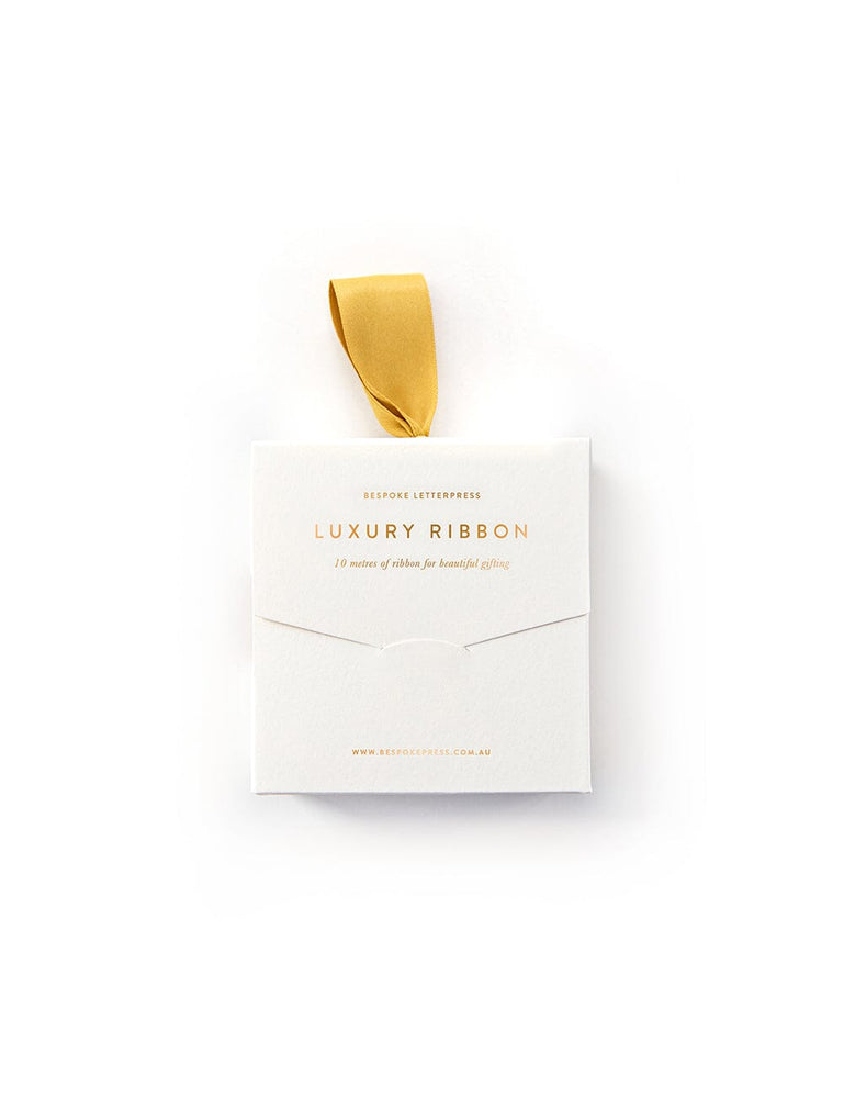 Mustard Luxury Satin Ribbon - 10 metres Bespoke Letterpress 