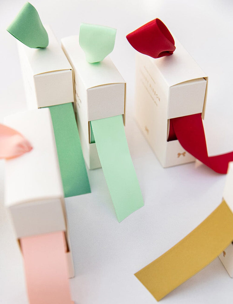 Mint Luxury Satin Ribbon - 10 metres Satin Ribbon Bespoke Letterpress 