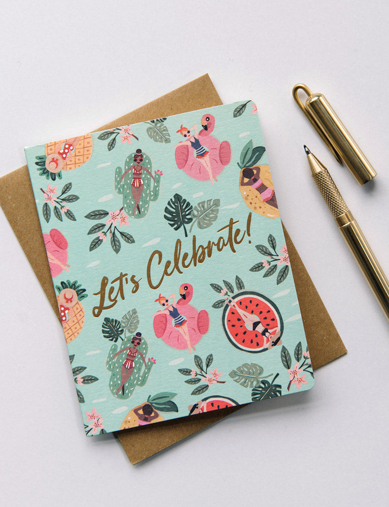 Let's Celebrate Greeting Cards Bespoke Letterpress 