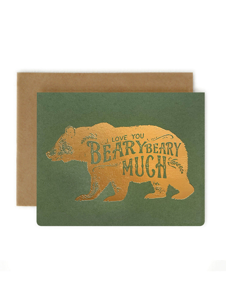 I Love You Beary Much Greeting Cards Bespoke Letterpress 