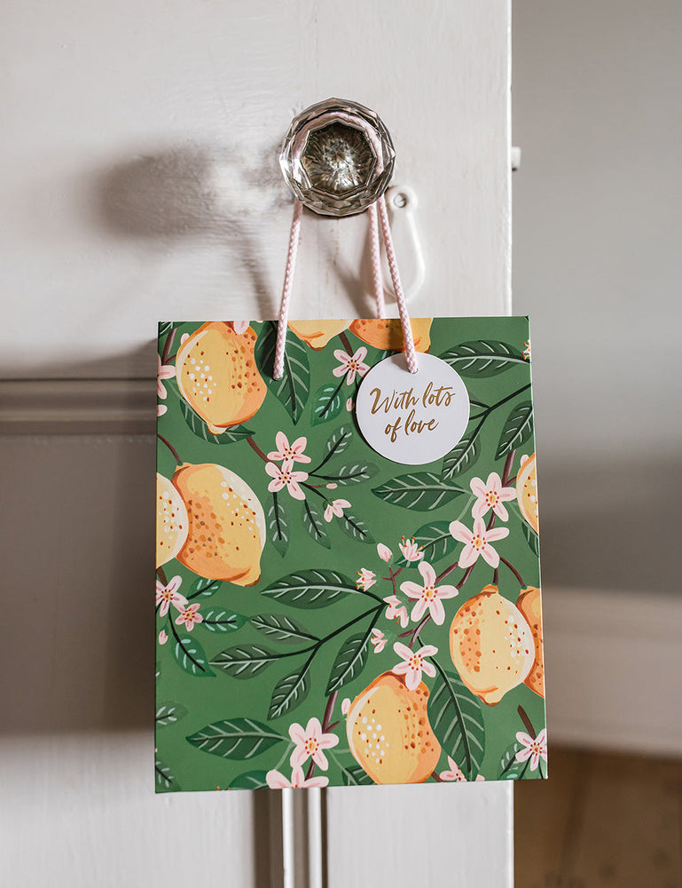 Medium Gift Bag - Lemons Gift Bag Bespoke Letterpress 