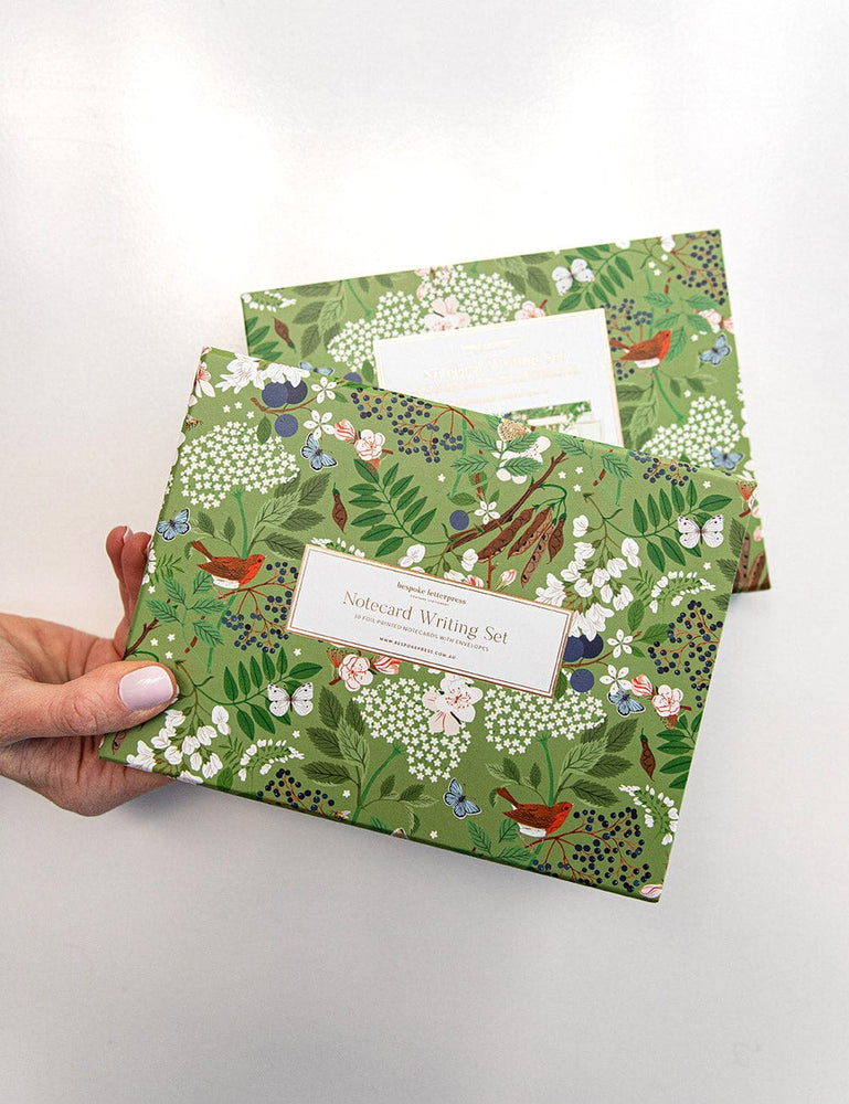 Flowering trees Notecard Boxset Notecards Bespoke Letterpress 