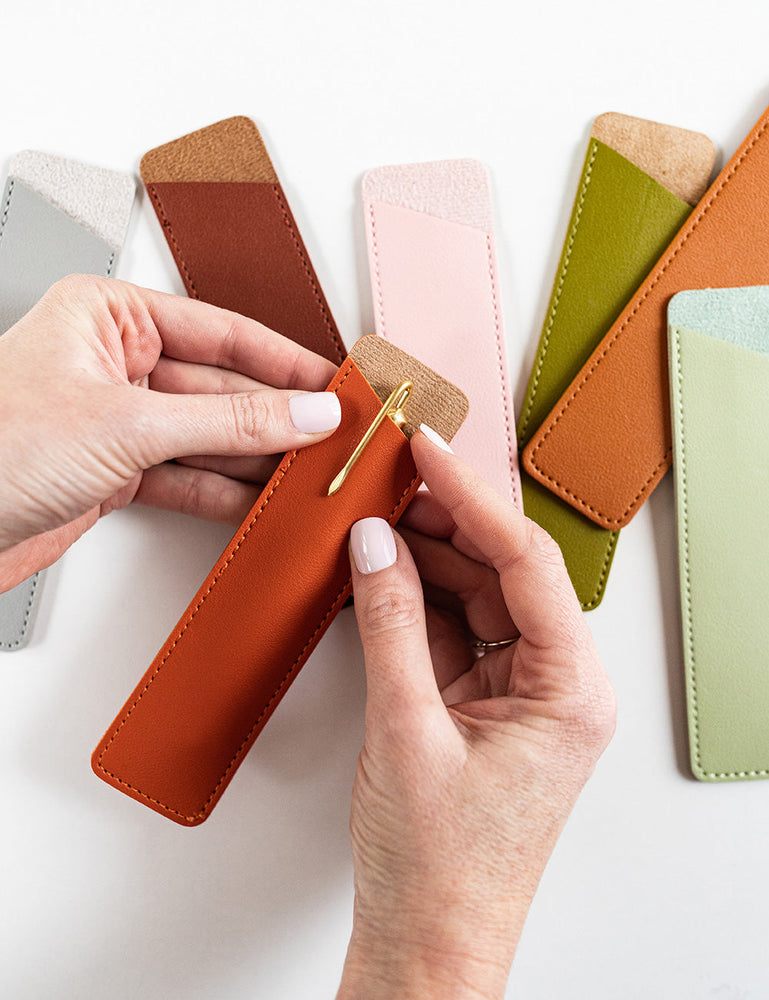 Orange Pen Pouch Bespoke Letterpress 