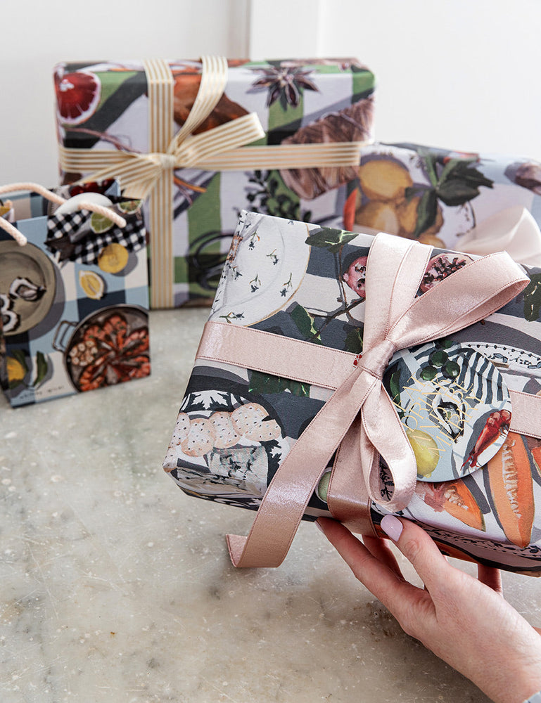 Oranges / Cheese & Crackers 6pk Gift Wrap Gift Wrap Bespoke Letterpress 