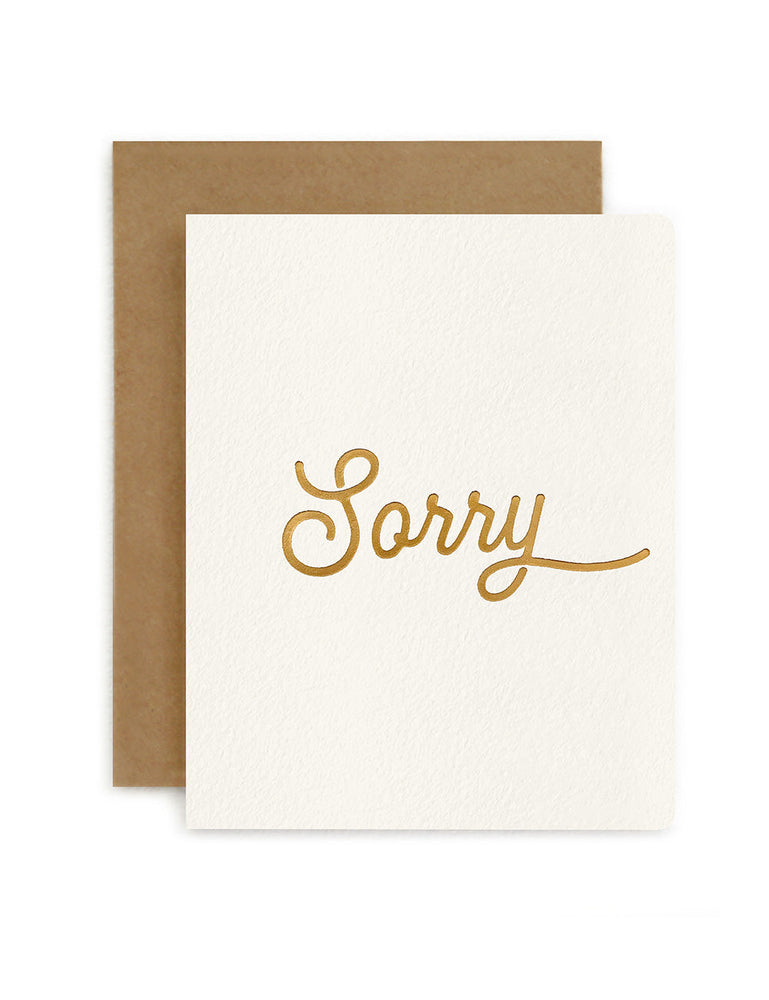 Petite Card - Sorry Greeting Cards Bespoke Letterpress 