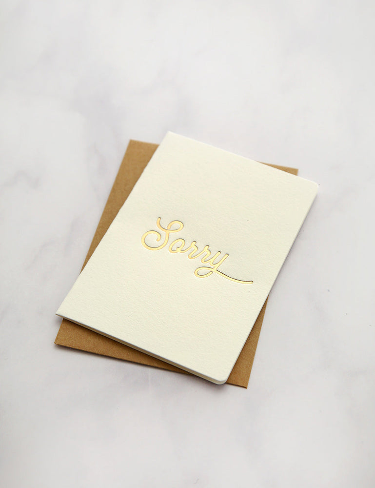 Petite Card - Sorry Greeting Cards Bespoke Letterpress 