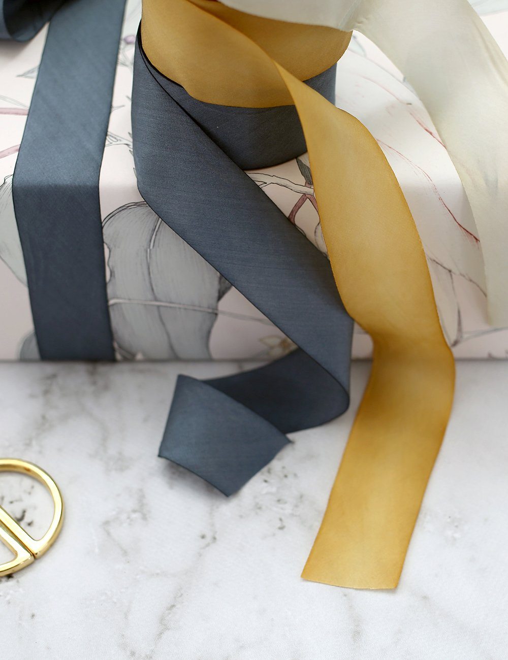 Gold Silk Ribbon - 3 metres