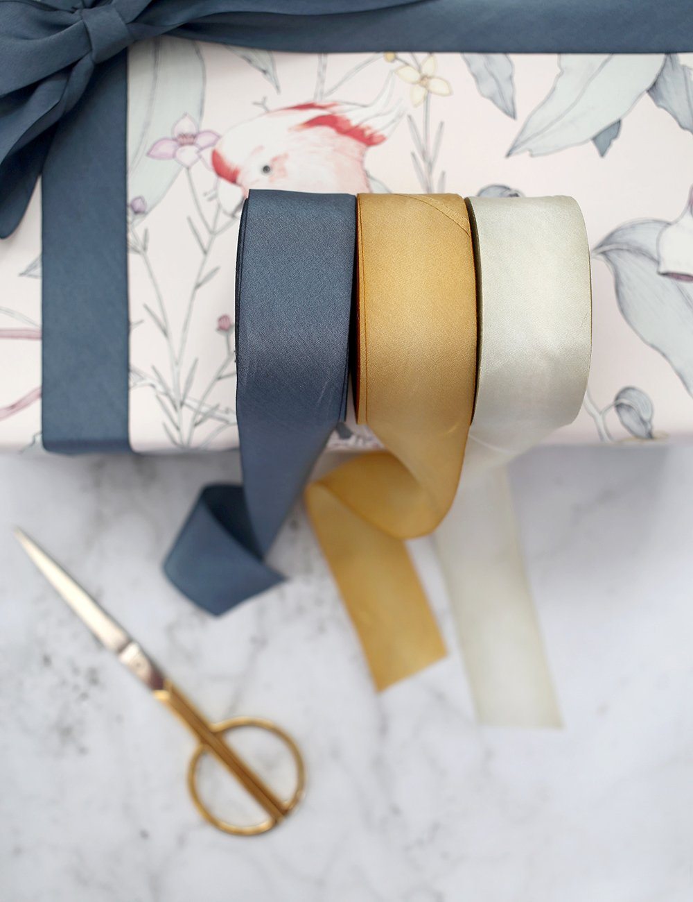 Denim Silk Ribbon - 3 metres