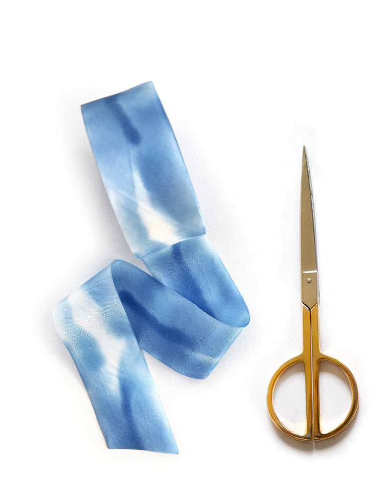 Sky Blue Silk Ribbon - 3 metres Silk Ribbon Bespoke Letterpress 