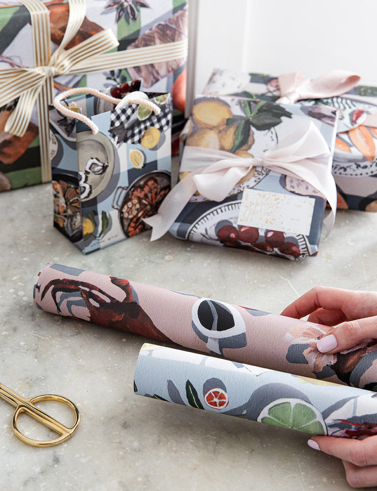 Summer Picnic / Crab & Squid 100pk Gift Wrap Gift Wrap Bespoke Letterpress 