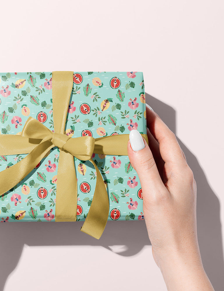 Summer Girls / Miami 6pk Wrap Gift Wrap Bespoke Letterpress 