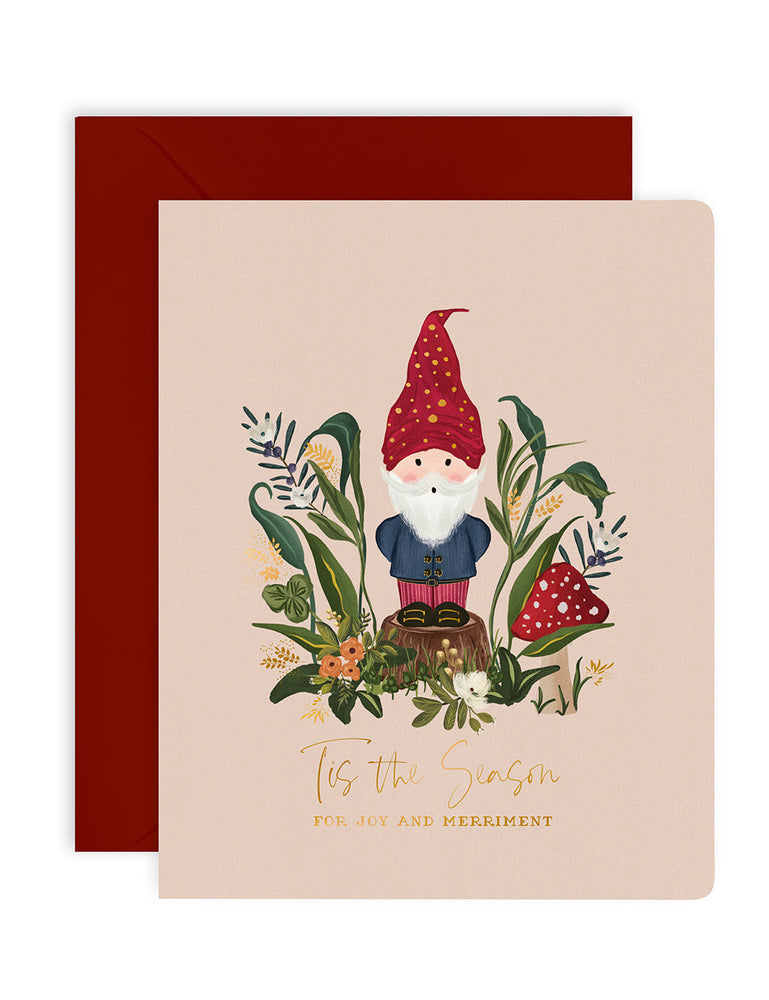Tis the season (Gnome) Greeting Cards Bespoke Letterpress 