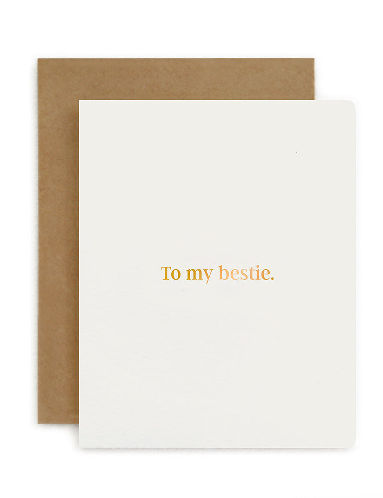 To my Bestie Greeting Cards Bespoke Letterpress 