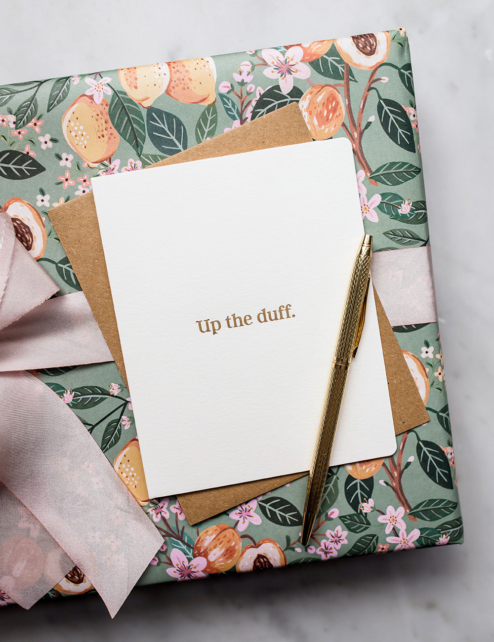 Up the duff. Greeting Card